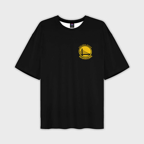 Мужская футболка оверсайз GOLDEN STATE WARRIORS BLACK STYLE / 3D-принт – фото 1