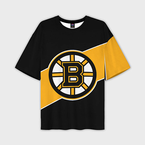 Мужская футболка оверсайз Бостон Брюинз, Boston Bruins / 3D-принт – фото 1