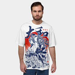 Футболка оверсайз мужская Ямато девушка самурай Ван Пис, цвет: 3D-принт — фото 2