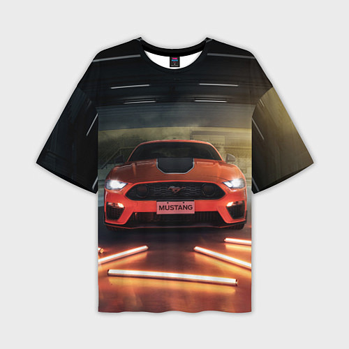 Мужская футболка оверсайз Форд Мустанг, Ford Mustang / 3D-принт – фото 1