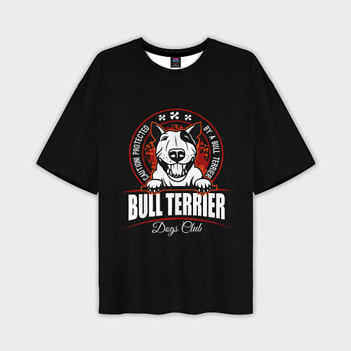 Мужская футболка оверсайз Бультерьер Bull Terrier / 3D-принт – фото 1