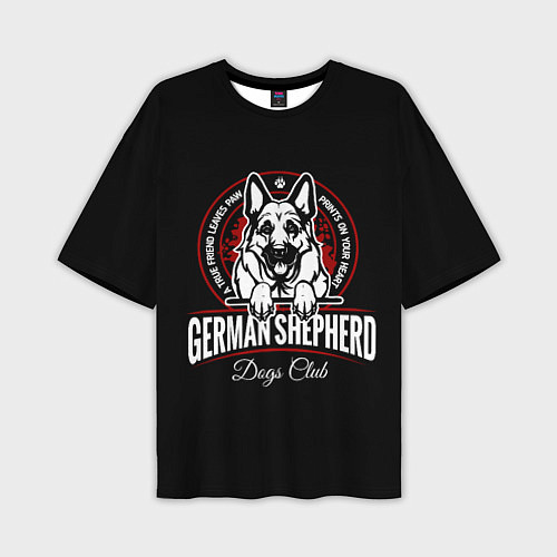 Мужская футболка оверсайз Немецкая Овчарка German Shepherd -1 / 3D-принт – фото 1
