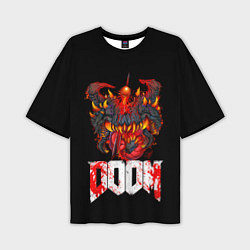 Мужская футболка оверсайз Какодемон Cacodemon Doom