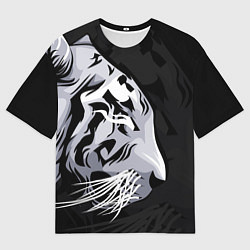 Футболка оверсайз мужская 2022 Год тигра, цвет: 3D-принт