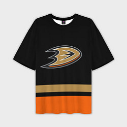 Футболка оверсайз мужская Anaheim Ducks Анахайм Дакс, цвет: 3D-принт