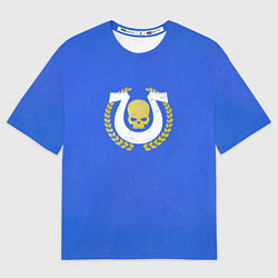 Мужская футболка оверсайз Ультрамарины парадный вариант