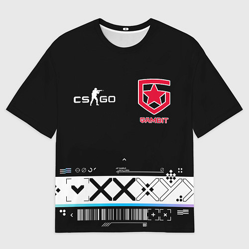 Мужская футболка оверсайз GAMBIT CS:GO Printstream / 3D-принт – фото 1