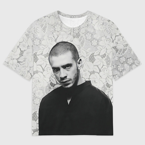 Мужская футболка оверсайз Опасный Хаски / 3D-принт – фото 1