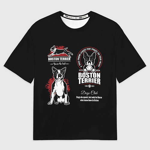 Мужская футболка оверсайз Бостон-Терьер Boston Terrier / 3D-принт – фото 1