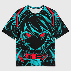 Мужская футболка оверсайз Мику Хацунэ Hatsune Miku