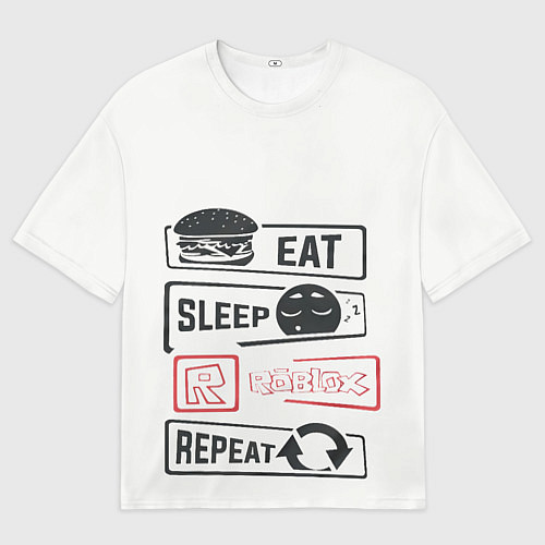 Мужская футболка оверсайз Roblox repeat / 3D-принт – фото 1