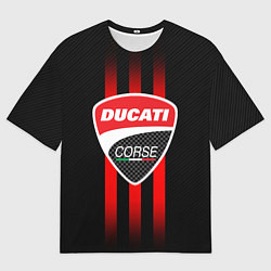 Мужская футболка оверсайз DUCATI CARBON LOGO ITALY CONCERN