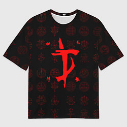 Мужская футболка оверсайз Символ палача рока Doom