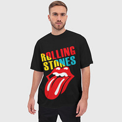 Футболка оверсайз мужская Роллинг Стоунз Rolling Stones, цвет: 3D-принт — фото 2