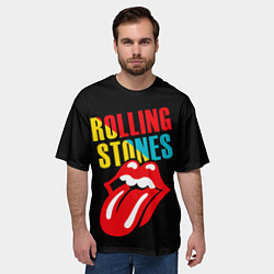 Футболка оверсайз мужская Роллинг Стоунз Rolling Stones, цвет: 3D-принт — фото 2
