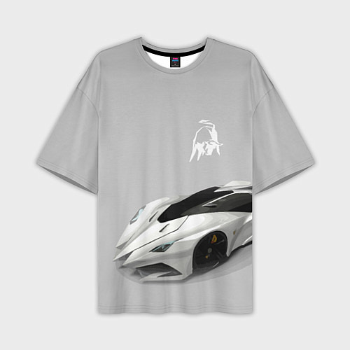 Мужская футболка оверсайз Lamborghini Concept sketch / 3D-принт – фото 1