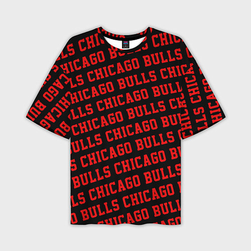 Мужская футболка оверсайз Чикаго Буллз, Chicago Bulls / 3D-принт – фото 1