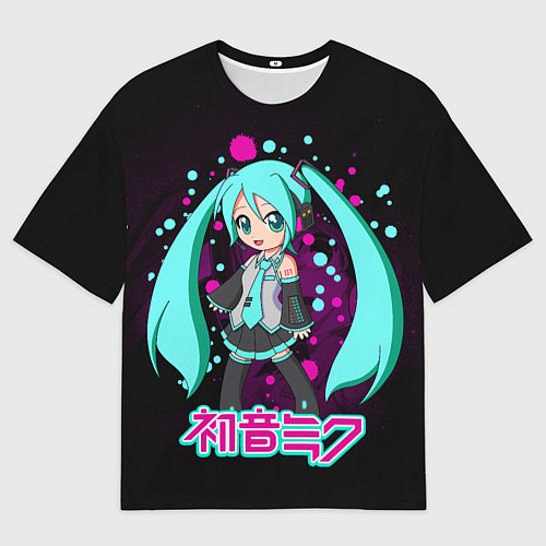 Мужская футболка оверсайз Мику Хацунэ, Hatsune Miku / 3D-принт – фото 1