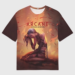 Мужская футболка оверсайз Arcane: League of Legends Jinx