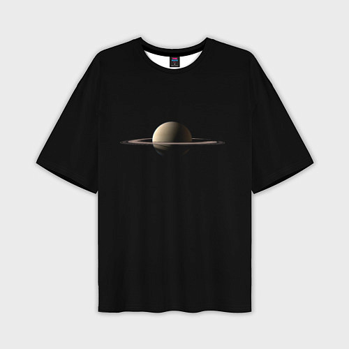 Мужская футболка оверсайз Красавец Сатурн / 3D-принт – фото 1