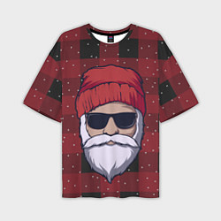 Футболка оверсайз мужская SANTA HIPSTER САНТА ХИПСТЕР, цвет: 3D-принт