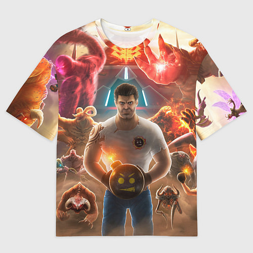 Мужская футболка оверсайз Serious Sam Игровые персонажи Босы / 3D-принт – фото 1