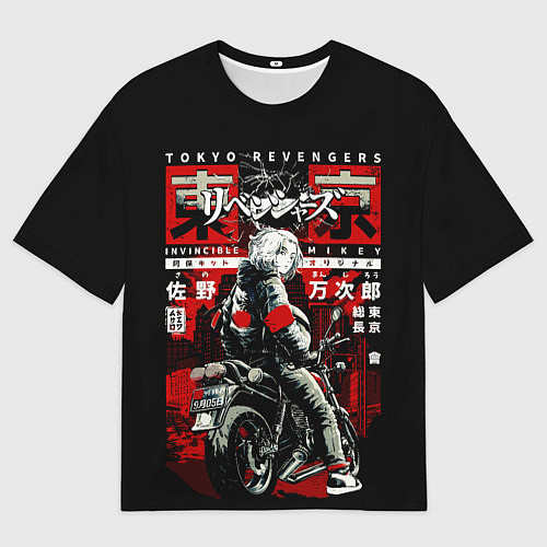 Мужская футболка оверсайз Непобедимый Майки на байке токийские мстители / 3D-принт – фото 1