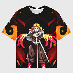 Футболка оверсайз мужская РЕГНОКУ КЛИНОК ДЕМОНОВ KNY, цвет: 3D-принт