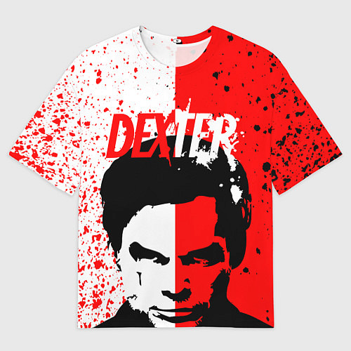 Мужская футболка оверсайз ДЕКСТЕР DEXTER NEW BLOOD / 3D-принт – фото 1