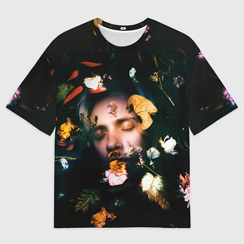 Мужская футболка оверсайз Рома в цветах / 3D-принт – фото 1