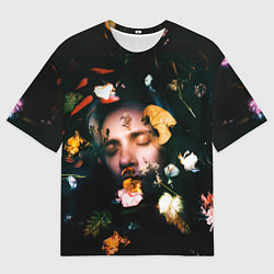 Футболка оверсайз мужская Рома в цветах, цвет: 3D-принт