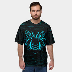 Футболка оверсайз мужская DEAD SPACE АЙЗЕК КЛАРК НЕОН МЁРТВЫЙ КОСМОС, цвет: 3D-принт — фото 2