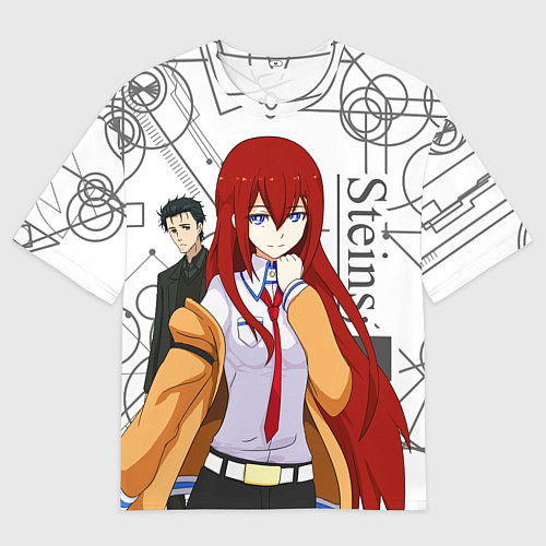 Мужская футболка оверсайз Врата Штейна SteinsGate / 3D-принт – фото 1