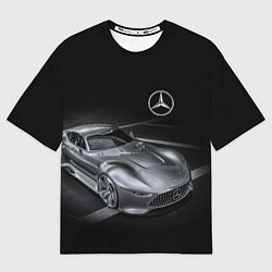 Футболка оверсайз мужская Mercedes-Benz motorsport black, цвет: 3D-принт