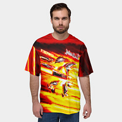 Футболка оверсайз мужская Firepower - Judas Priest, цвет: 3D-принт — фото 2