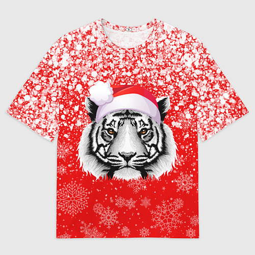 Мужская футболка оверсайз НОВОГОДНИЙ ТИГР 2022 ЕШПУК 2022 / 3D-принт – фото 1