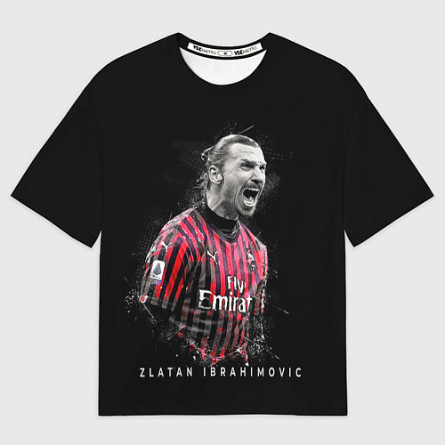 Мужская футболка оверсайз Златан Ибрагимович Милан / 3D-принт – фото 1