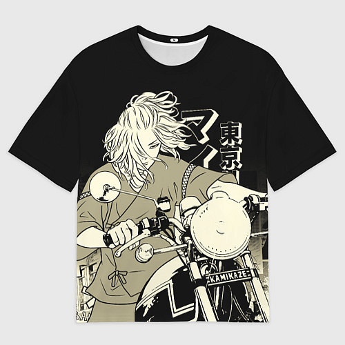 Мужская футболка оверсайз Токийские мстители: Майки на мотоцикле / 3D-принт – фото 1