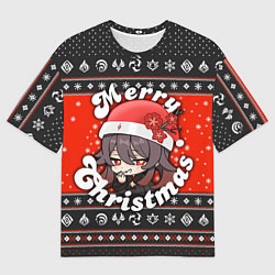 Мужская футболка оверсайз HU TAO MERRY CHRISTMAS