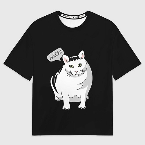Мужская футболка оверсайз КОТ БЕНДЕР МЕМ / 3D-принт – фото 1