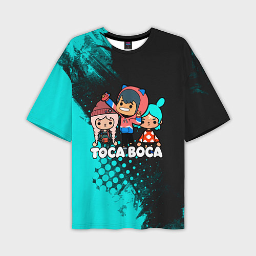 Мужская футболка оверсайз Toca Boca Рита и Леон / 3D-принт – фото 1