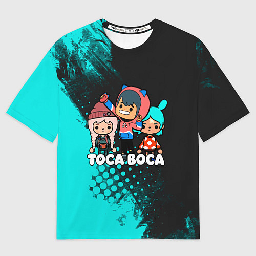 Мужская футболка оверсайз Toca Boca Рита и Леон / 3D-принт – фото 1