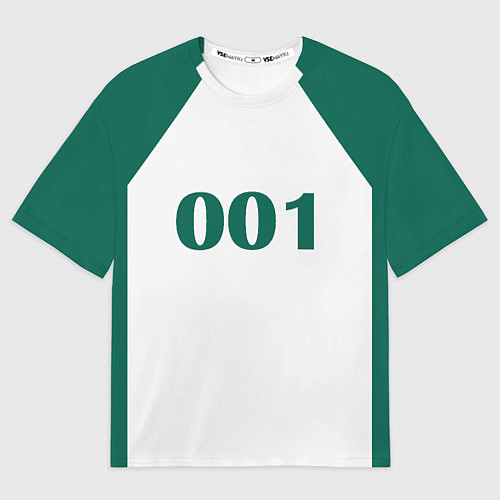 Мужская футболка оверсайз Как в Игре в Кальмара Форма игрока 001 Дед, О Иль- / 3D-принт – фото 1