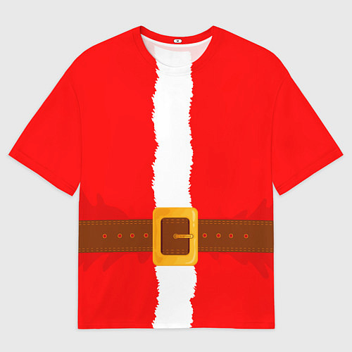 Мужская футболка оверсайз Шуба Санта Клауса / 3D-принт – фото 1