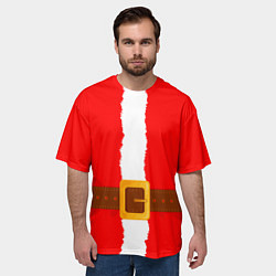 Футболка оверсайз мужская Шуба Санта Клауса, цвет: 3D-принт — фото 2