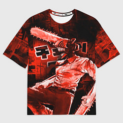 Футболка оверсайз мужская Chainsaw Man, Дэнджи, цвет: 3D-принт