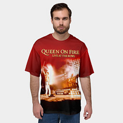 Футболка оверсайз мужская Queen on Fire - Live at the Bowl, цвет: 3D-принт — фото 2