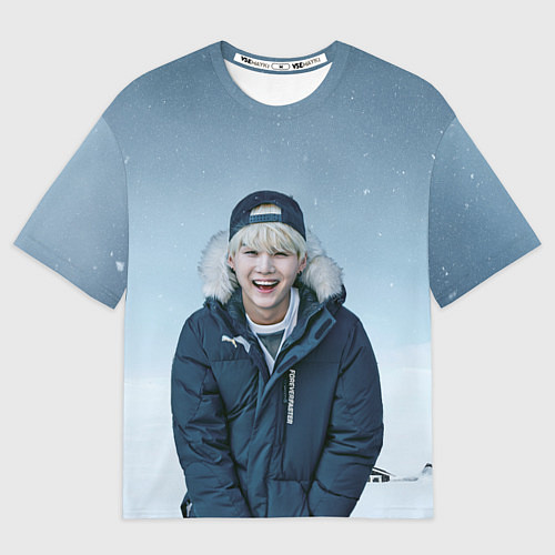 Мужская футболка оверсайз MIN YOONGI BTS WINTER / 3D-принт – фото 1
