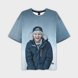 Футболка оверсайз мужская MIN YOONGI BTS WINTER, цвет: 3D-принт