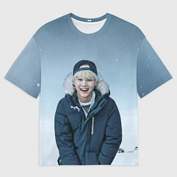 Футболка оверсайз мужская MIN YOONGI BTS WINTER, цвет: 3D-принт